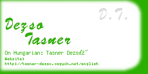 dezso tasner business card